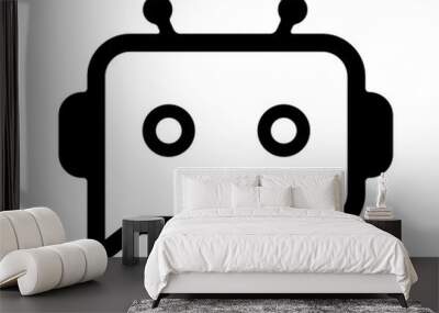 AI chat bot vector icon illustration Wall mural