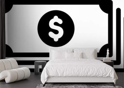 bill / money / exchange / cash icon (dollar) | png Wall mural