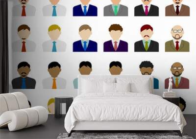 business person avatar illustration set Wall mural