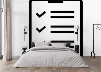 Checklist, form, document icon illustration / png ( background transparent ) Wall mural