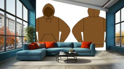 Illustration of hoodie (hooded sweatshirt)  Wall mural