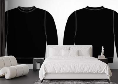 Illustration of sweat shirt ( black)  Wall mural