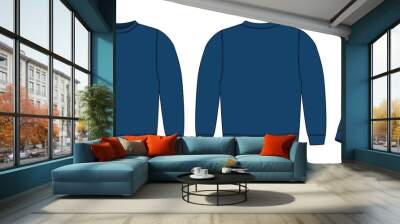 Illustration of sweat shirt ( blue)  Wall mural