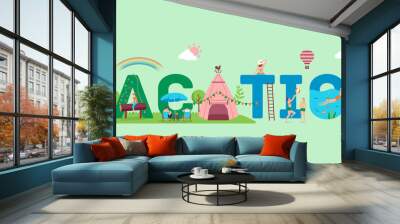 summer vacation vector banner illustration Wall mural