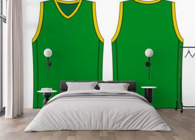 tank top / basketball uniform template illustration Wall mural