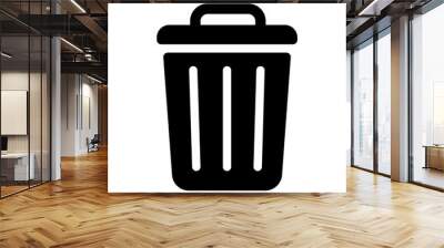 trash can,garbage can,rubbish bin icon Wall mural