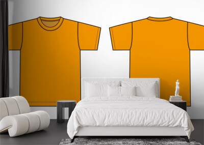 Tshirts illustration (orange)  Wall mural