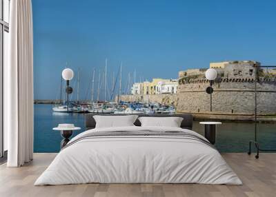 Old sea port of Gallipoli, Apulia, Italy, famous vacation destination with beatiful white sand beaches Wall mural