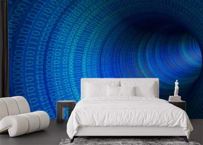 information highway and spped computing tunnel Wall mural