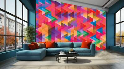 trianglesabstract textile type background Wall mural