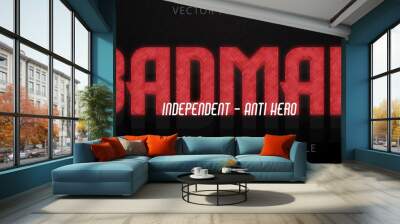 Badman editable text effect Wall mural