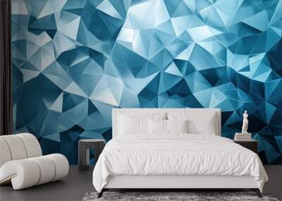 Abstract Background Abstract Cyan Background Polygon luxury background and modern background Wall mural