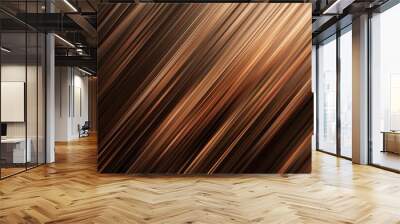 Brilliant bronze streaking gradient lines abstract background. Modern innovation.  Wall mural