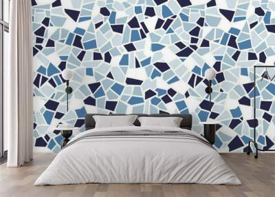 Bright abstract mosaic seamless pattern. Vector background. Endless texture. Ceramic tile fragments. Wall mural