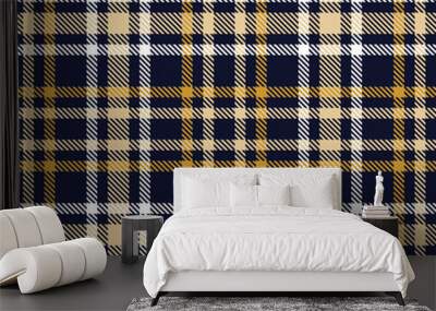 Tartan seamless vector pattern. Checkered plaid texture. Geometrical square background for fabric Wall mural