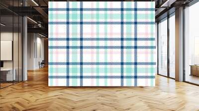 Tartan seamless vector plaid pattern. Checkered plaid texture. Geometrical simple square background for girl female Wall mural