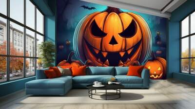 Halloween jack o lantern Wall mural