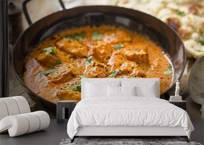 butter chicken curry with tender chicken breast, cream, butter & honey Wall mural