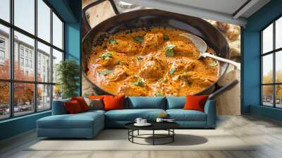 butter chicken curry with tender chicken breast, cream, butter & honey Wall mural