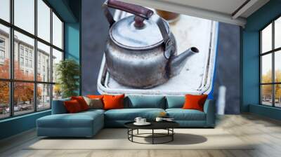 Moroccan tea pots, fishing village  Wall mural