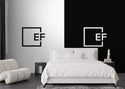 Letter EF Logo design concept template for business Wall mural