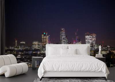 London cityscape by night 1 Wall mural