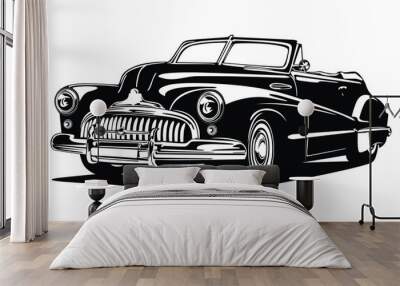 Classic vintage retro car design Wall mural