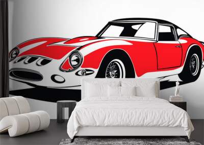 Classic vintage retro car image Wall mural