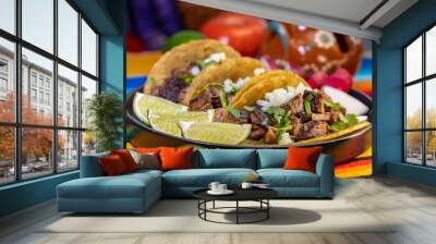 Fresh Carne Asada Tacos Wall mural