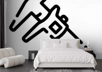 caliper Line Icon Wall mural