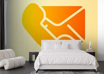 contact mail gradient icon Wall mural