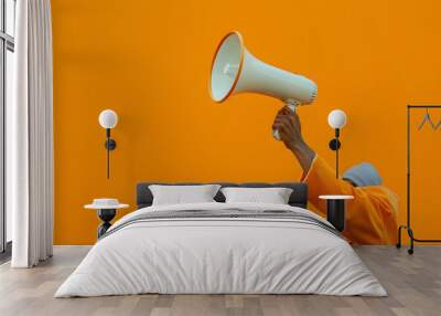 megaphone marketing announcment  Wall mural