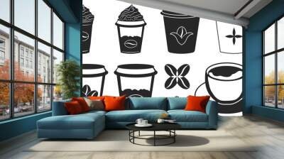 coffee cup set Wall mural