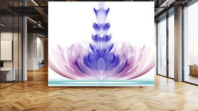 3D abstract fractal flower computer generated image Wall mural