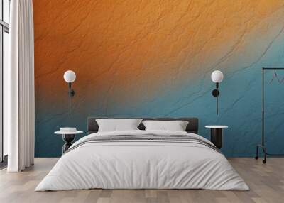 Abstract Textured Background with Orange to Blue Gradient Wall mural