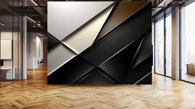 Creative abstract black and silver are light gray with white the gradient is the surface Wall mural