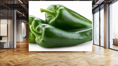 Our green sweet pepper on a white background is perfect for any culinary or natural design. Wall mural