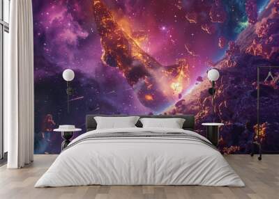 World of magic and wonder space planet UHD wallpaper Wall mural