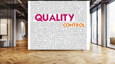 business word cloud for business and finance concept, quality ma Wall mural