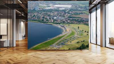 Queen Mother Reservoir, aerial view Wall mural