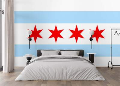 Chicago flag Wall mural