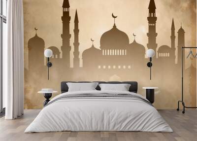 beautiful ramadan kareem background with arabic caligraphy wich means ramadan kareem, Wall mural