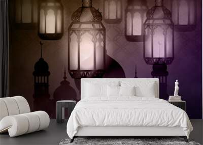 Ramadan Kareem, greeting background Wall mural