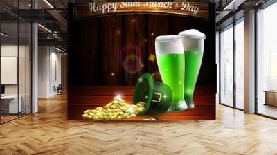 St. Patrick s Day vector greeting card Wall mural