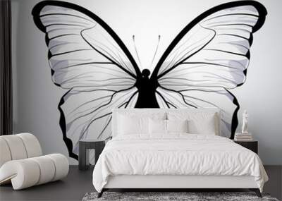 transparent butterfly isolated Wall mural