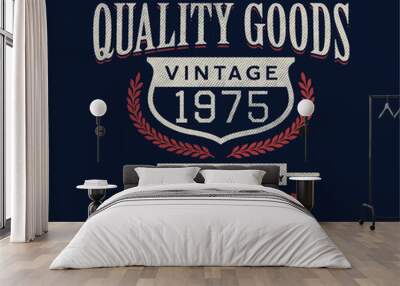 varsity vintage label original t shirt print Wall mural