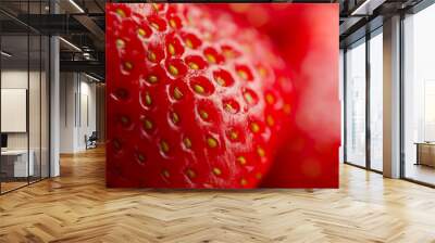 Close up of ripe clean Strawberries Wall mural