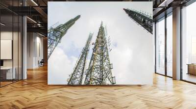 g-smart mobile telephone, radio, network, antenna base station on the telecommunication mast Wall mural