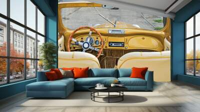 Convertible yellow Wall mural