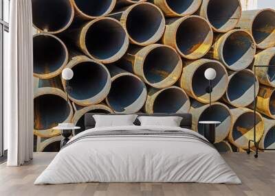 Metallic pipes Wall mural